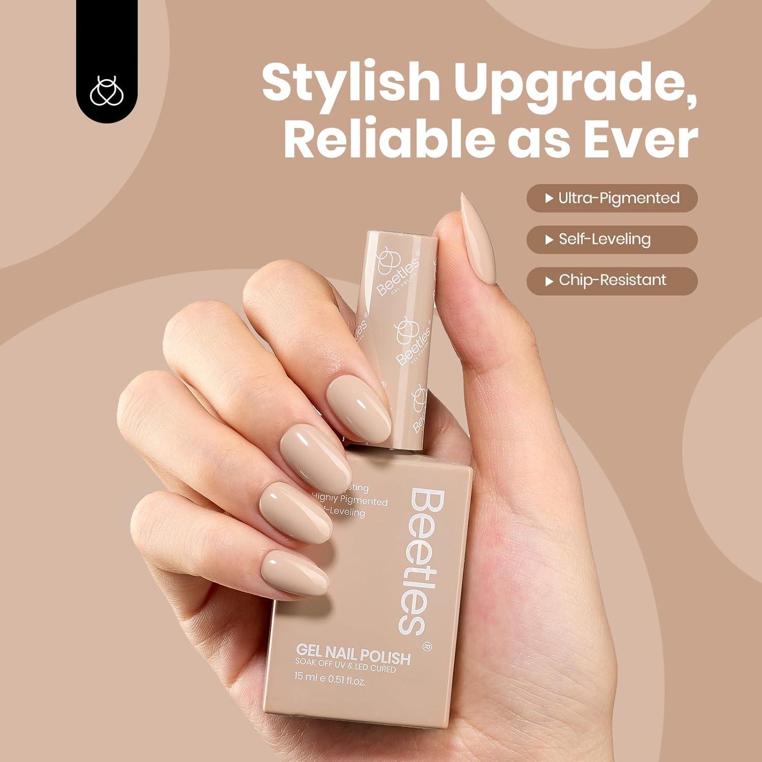 Esmalte de Uñas Gel Beetles 15ml Marrón Beige Bronceado