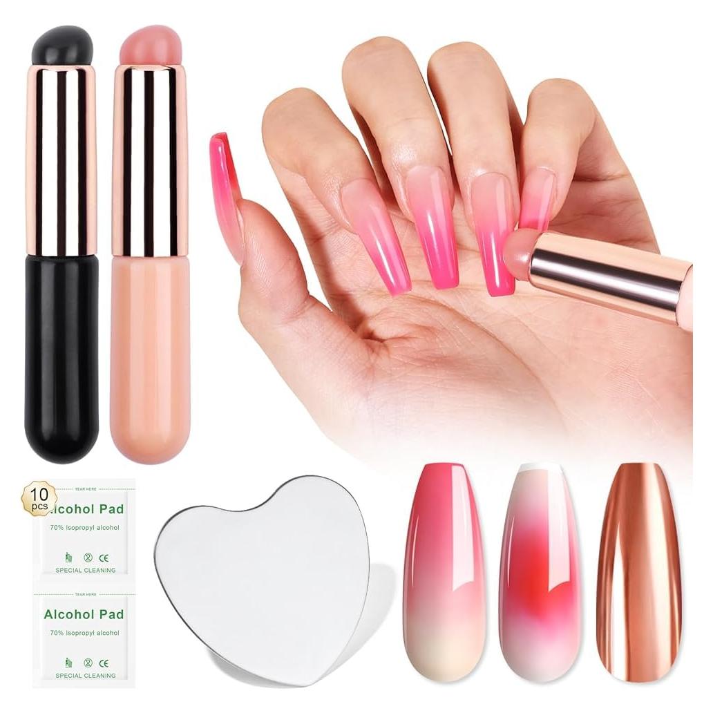 Cepillo de Uñas de Silicona SAVILAND 2PCS para Ombre