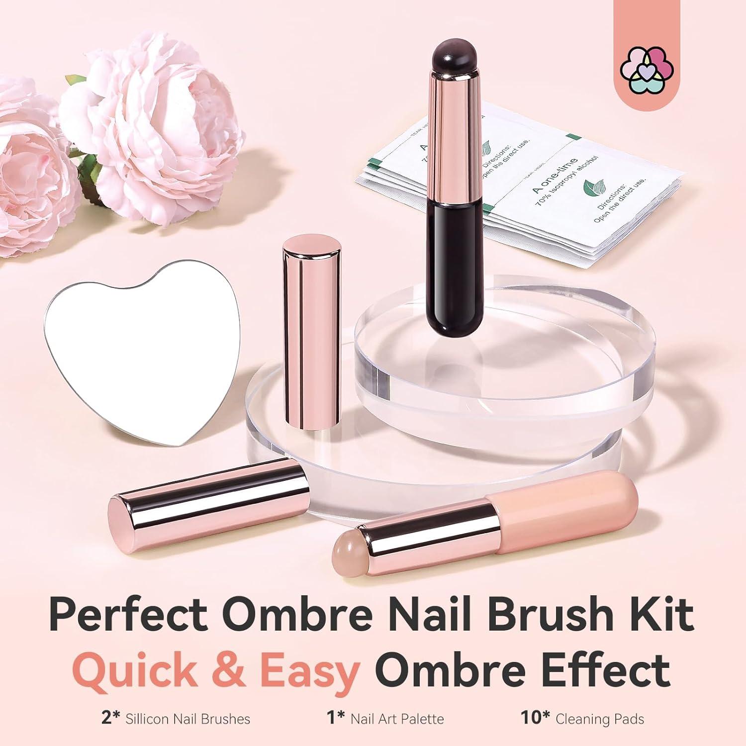 Cepillo de Uñas de Silicona SAVILAND 2PCS para Ombre