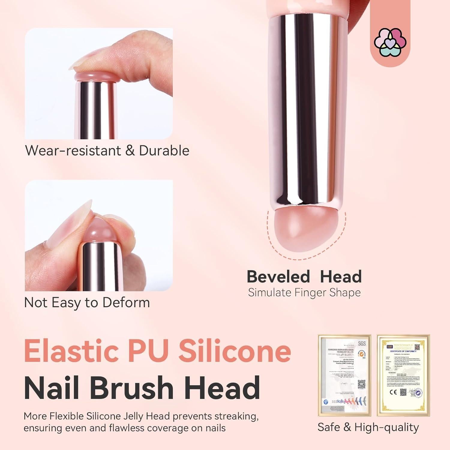 Cepillo de Uñas de Silicona SAVILAND 2PCS para Ombre