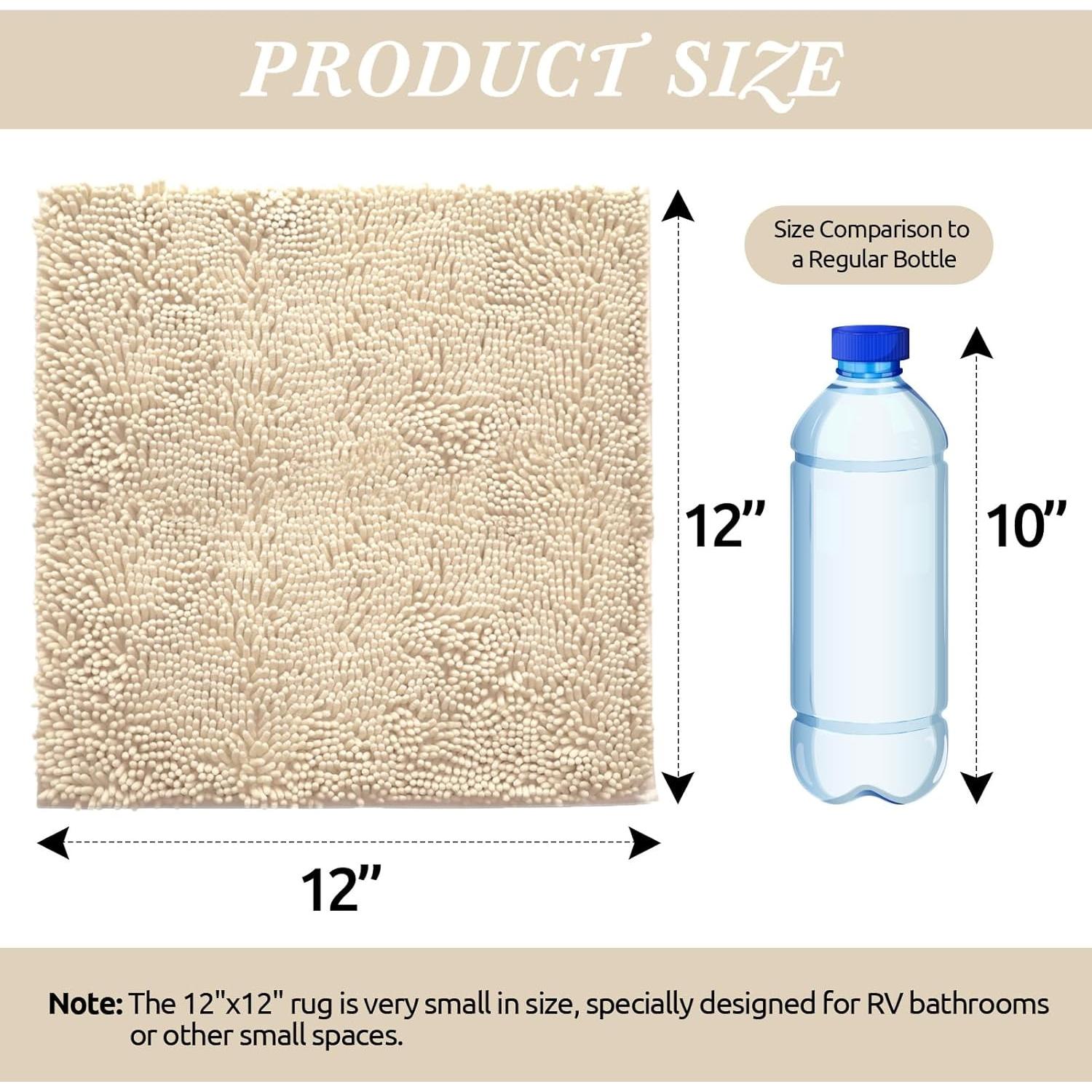 Alfombra de Baño Antideslizante KAMA BRIDAL Beige 30x30 cm