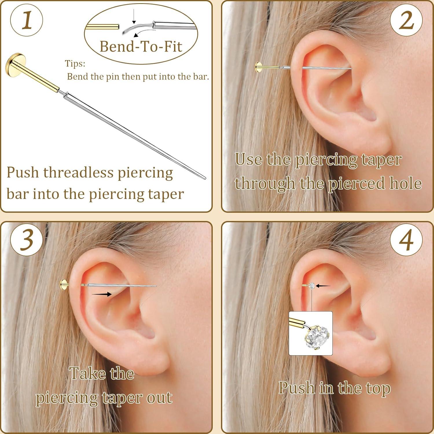 Pendientes de Acero Quirúrgico Hipoalergénicos JAGOSE 9 Pares