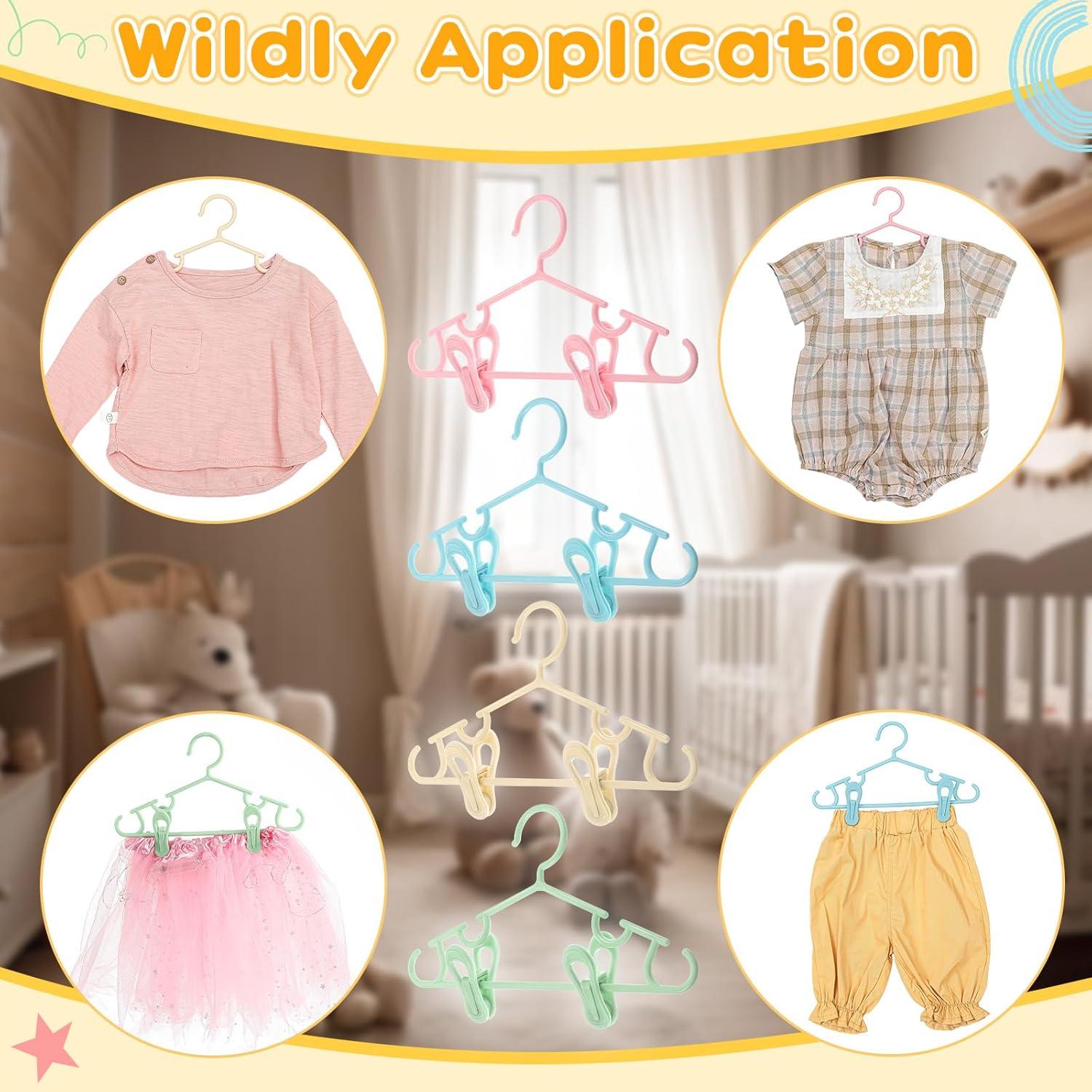 Perchas para Bebés Hsei 26.9 cm Multicolor con Clips - 120 Piezas