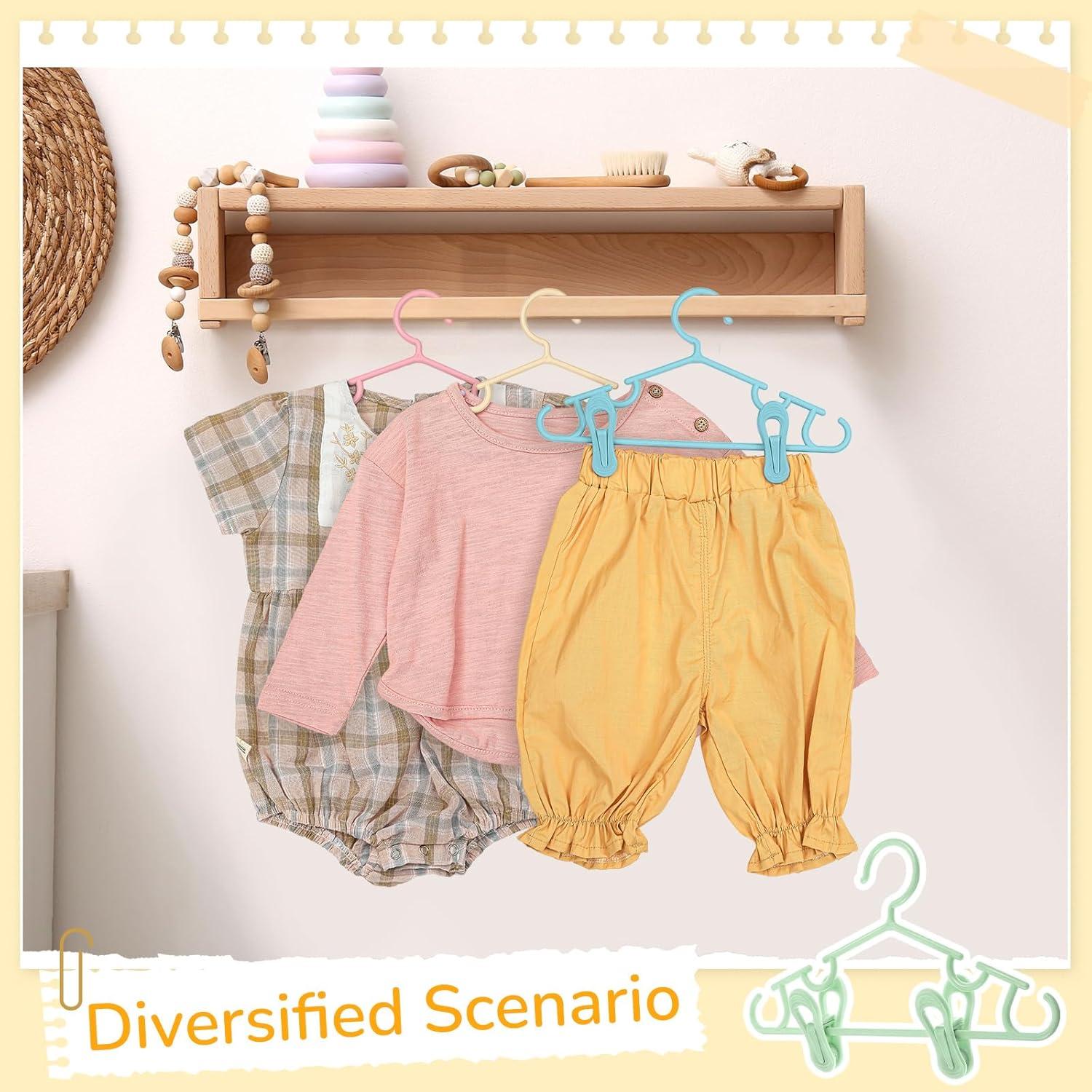 Perchas para Bebés Hsei 26.9 cm Multicolor con Clips - 120 Piezas