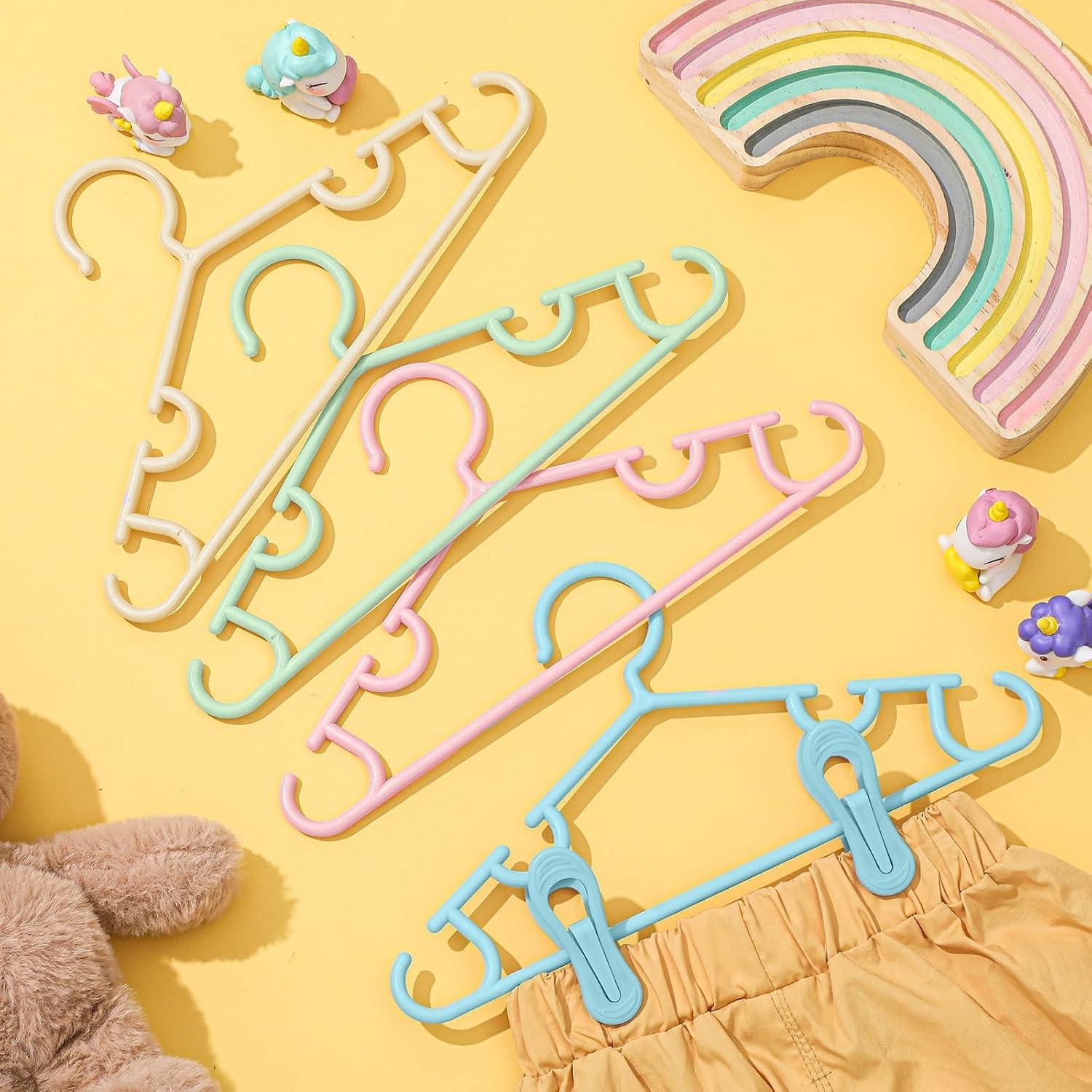 Perchas para Bebés Hsei 26.9 cm Multicolor con Clips - 120 Piezas