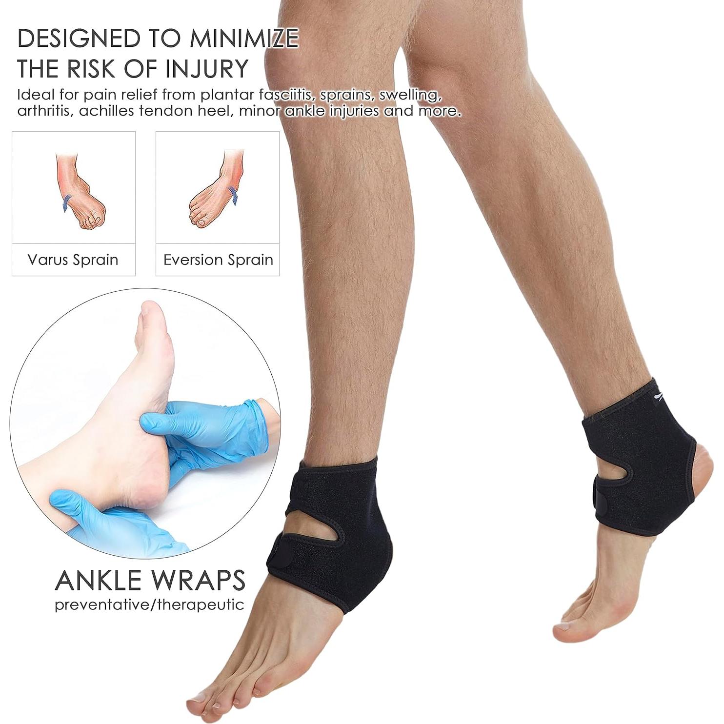 Faja de soporte para tobillo HiRui, neopreno transpirable, pequeño