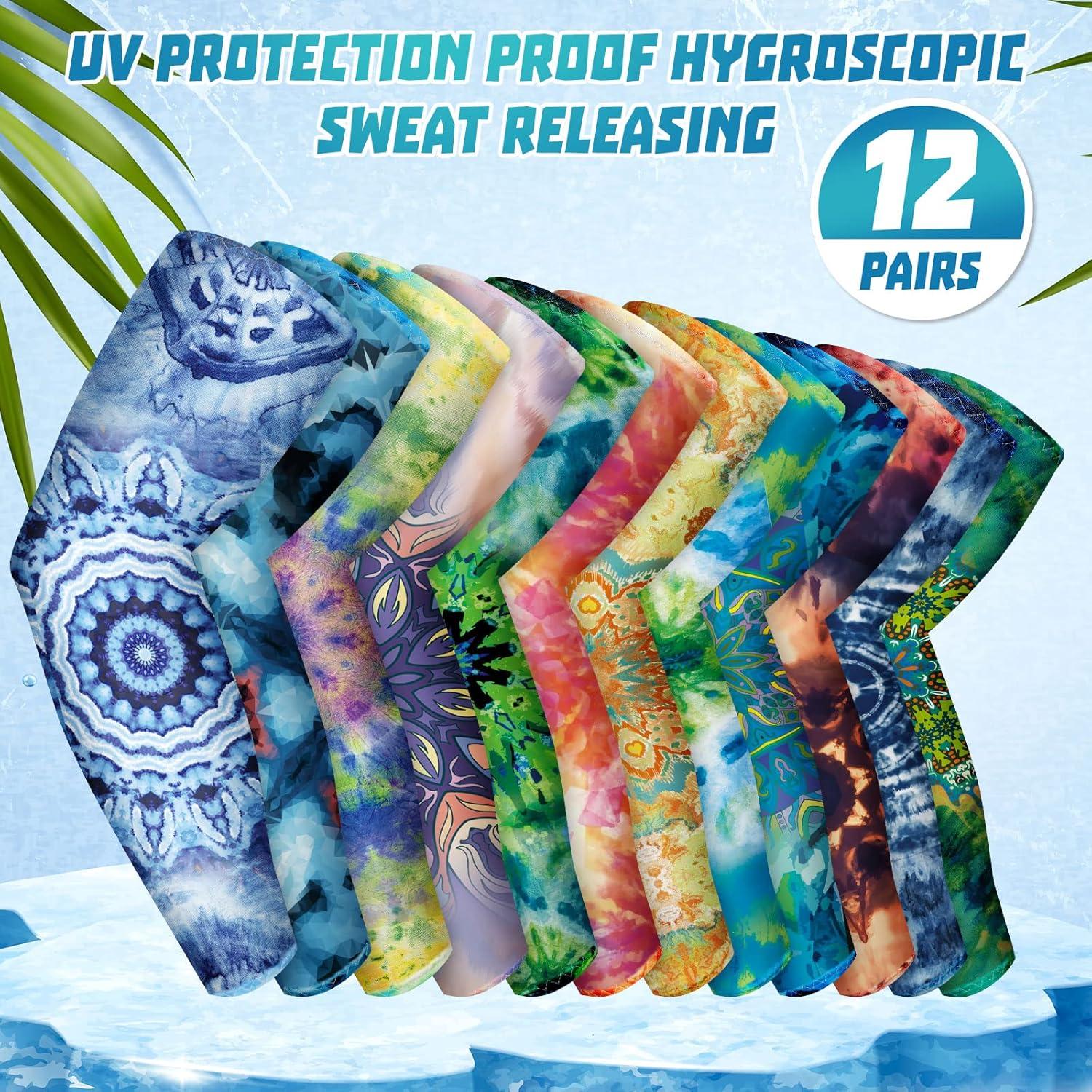 12 Pares Mangas UV para Mujeres y Hombres 53cm - Protección Solar