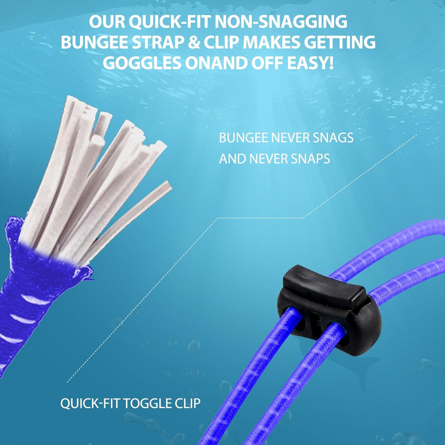 Gafas de natación Otionus unisex con correa elástica y lentes UV