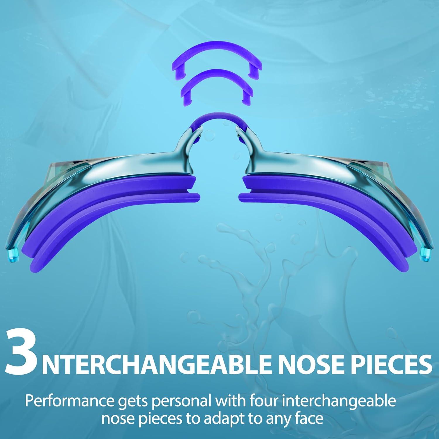 Gafas de natación Otionus unisex con correa elástica y lentes UV