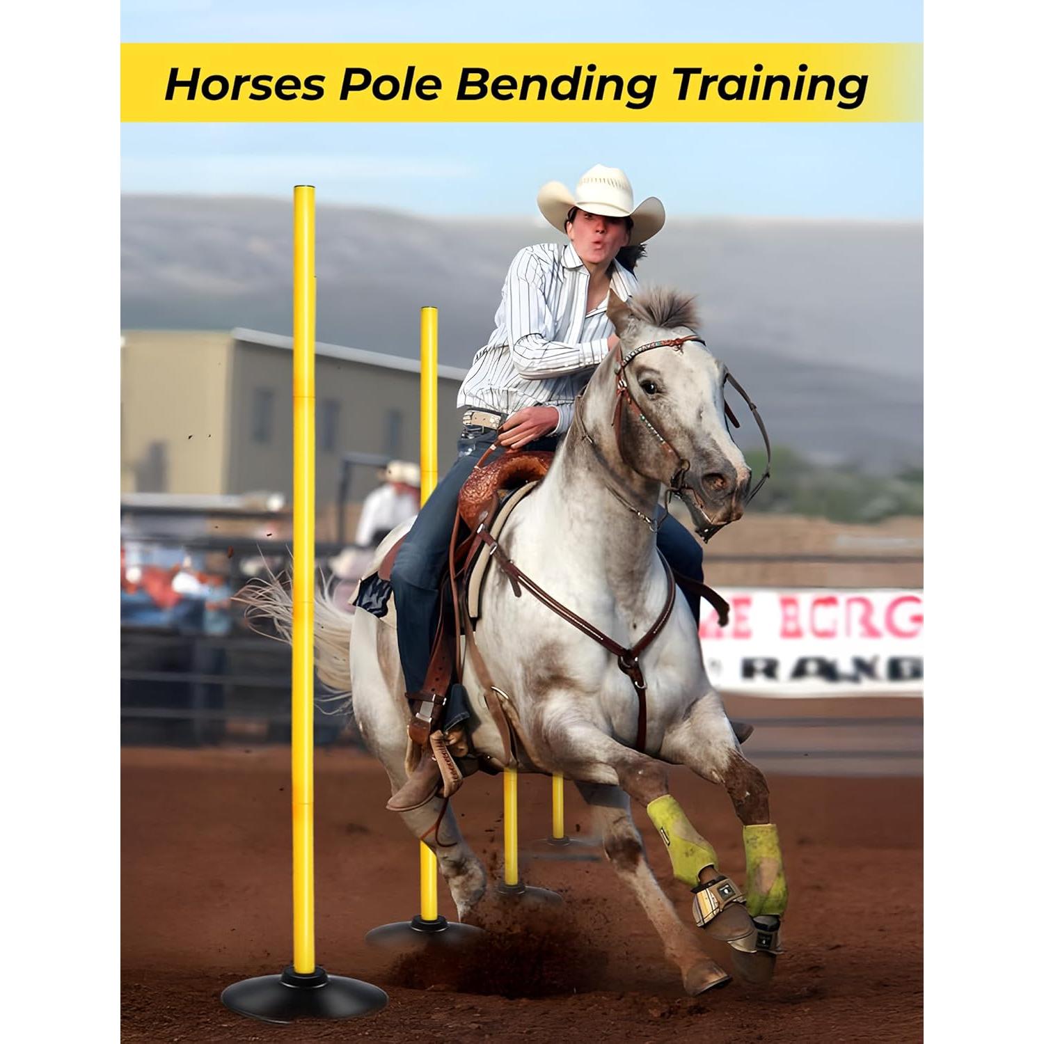 Postes de Agilidad SEAOTTER 1.83 m - Paquete de 4 con Base de Goma