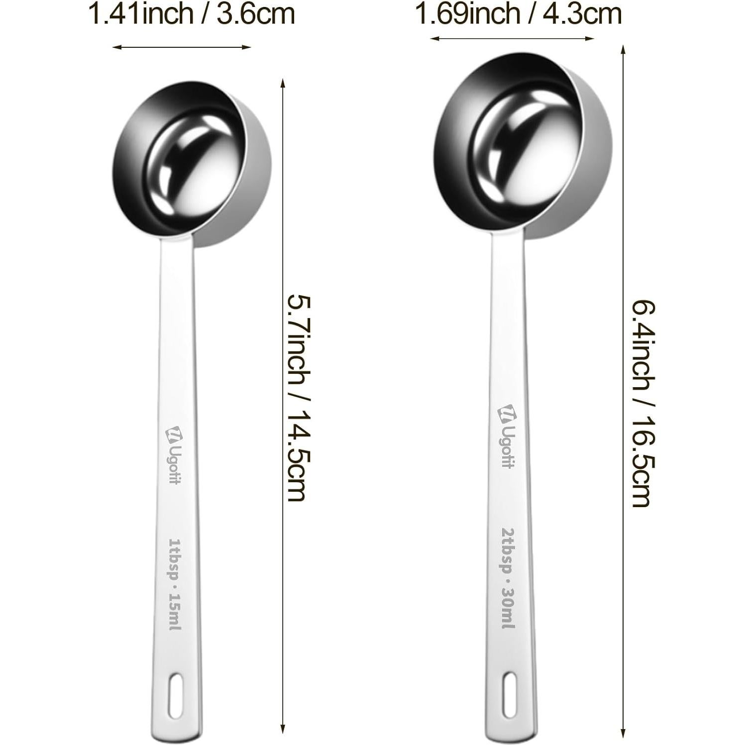 Cuchara Medidora Ugotit 15ml Acero Inoxidable Mango Largo