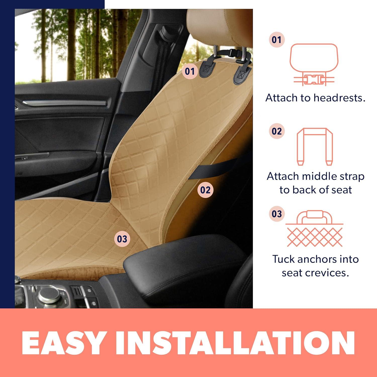 Funda de Asiento de Coche para Perros Active Pets Beige