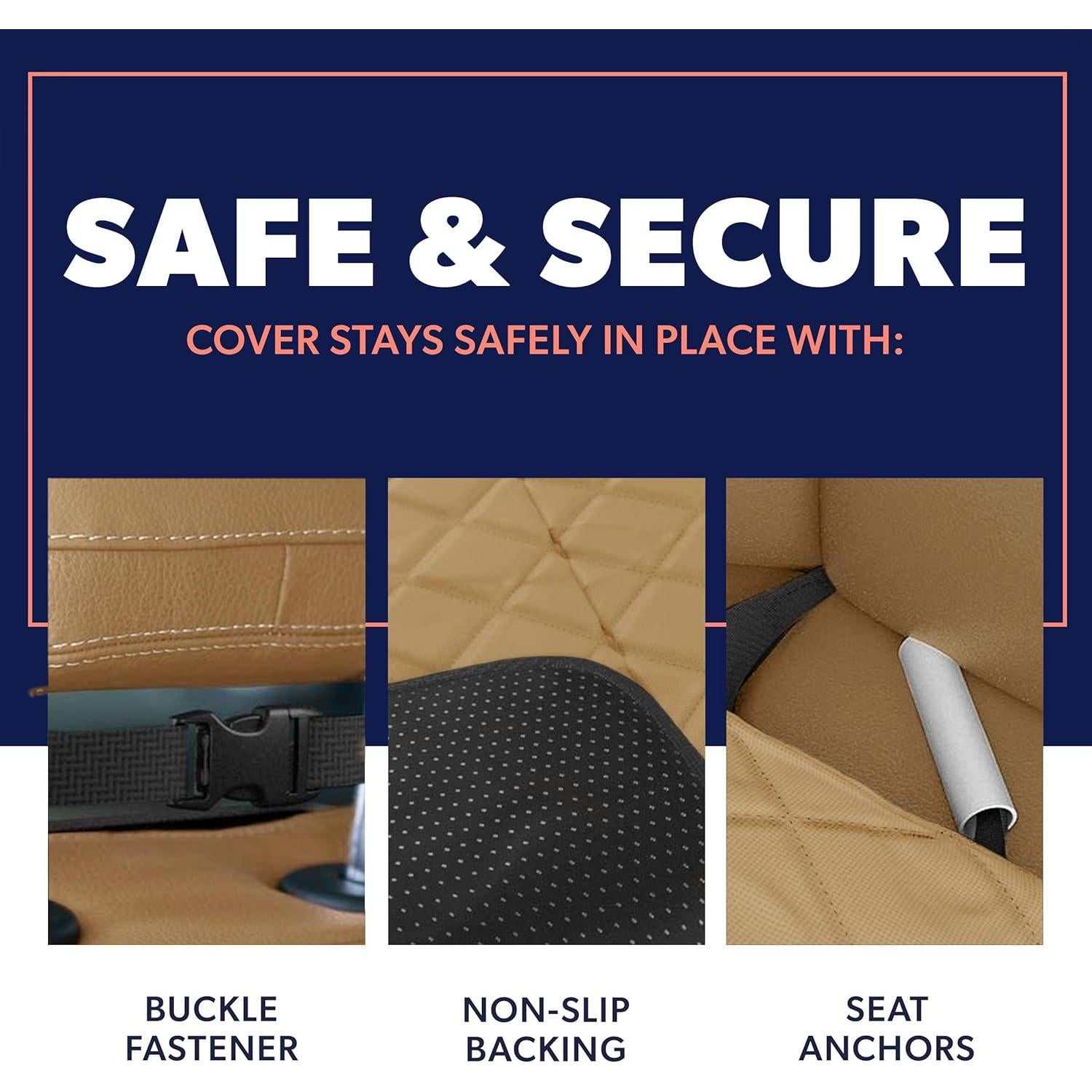 Funda de Asiento de Coche para Perros Active Pets Beige