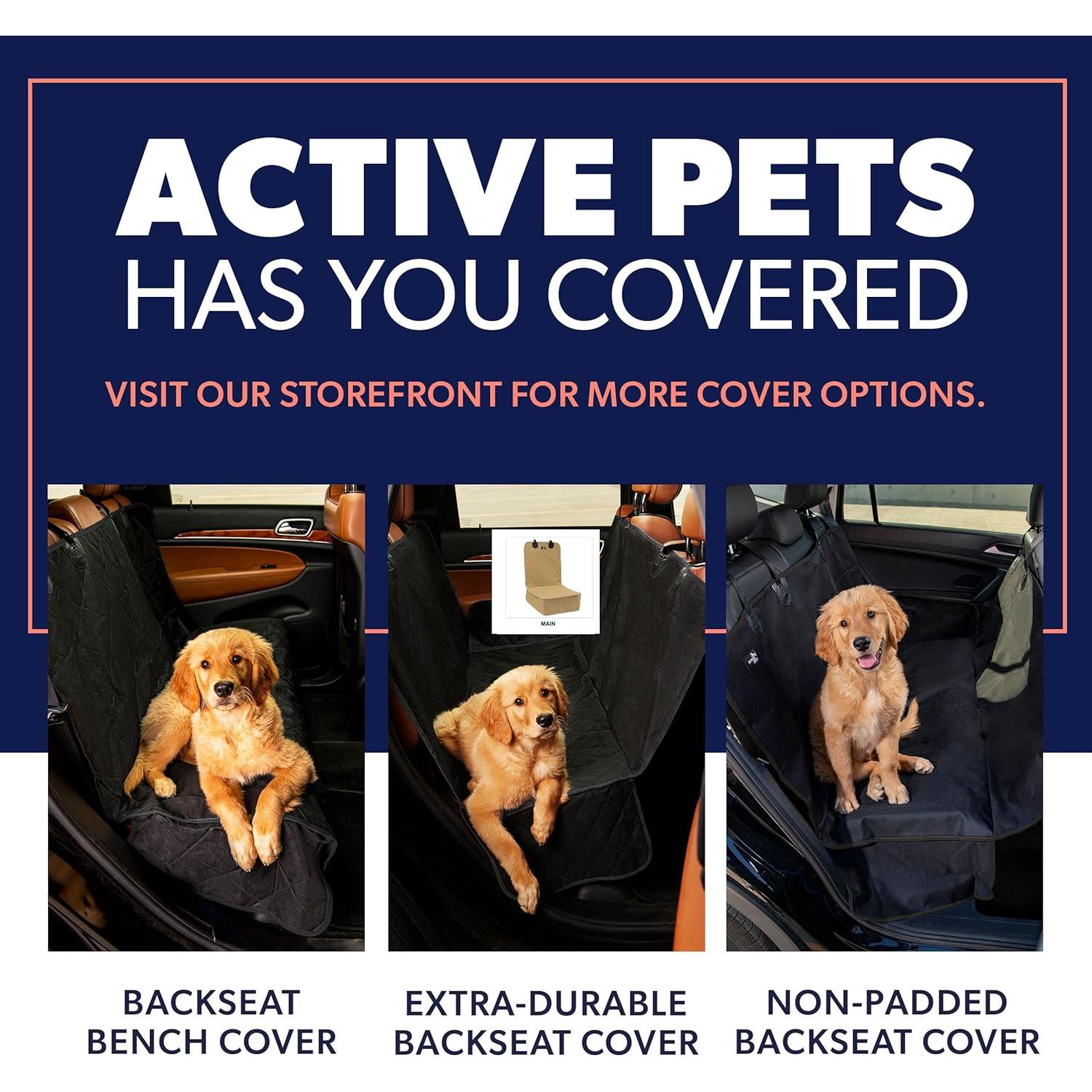 Funda de Asiento de Coche para Perros Active Pets Beige