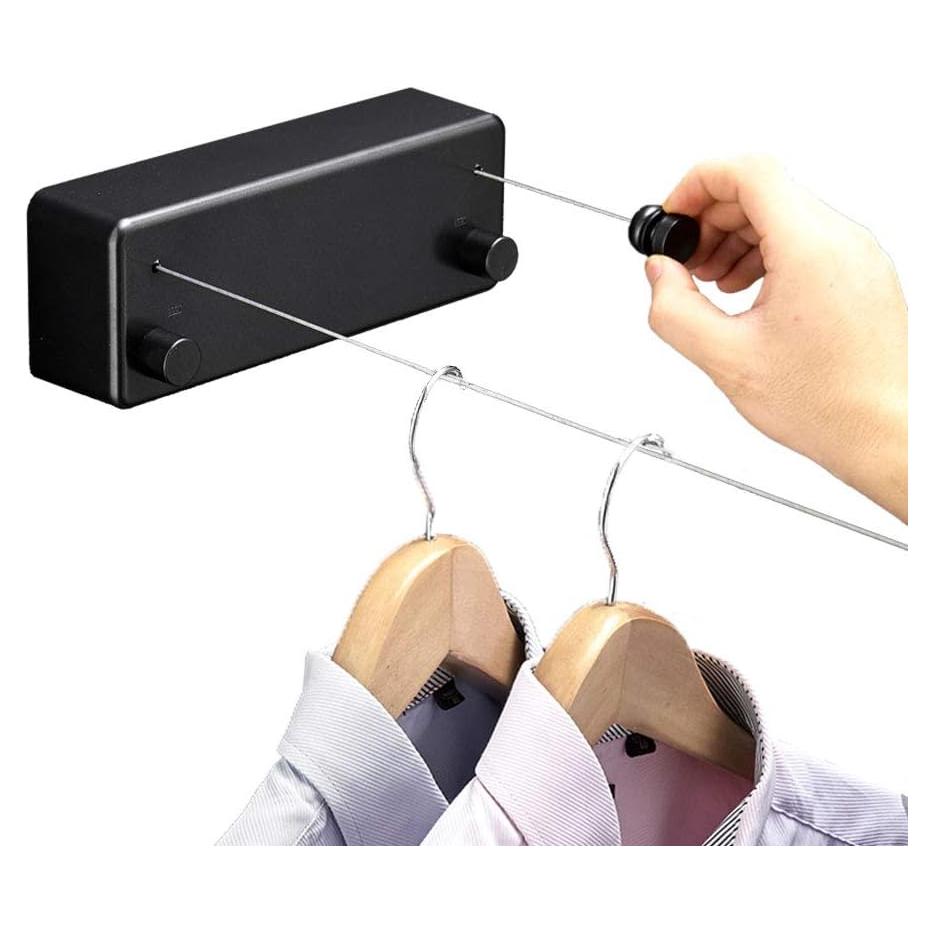 Línea de Ropa Retráctil Bakala 4.2m Ajustable Negro