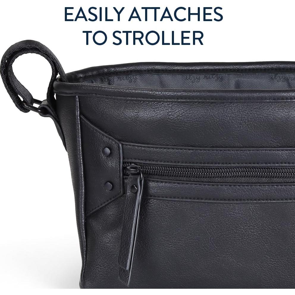 Caddy Ajustable para Carro Itzy Ritzy - Organizador Negro con Bolsillos