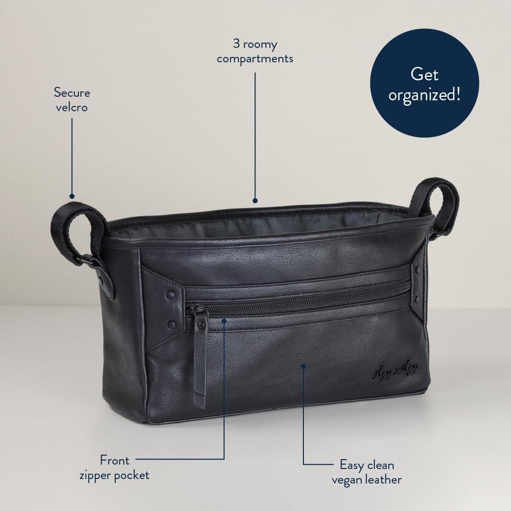 Caddy Ajustable para Carro Itzy Ritzy - Organizador Negro con Bolsillos