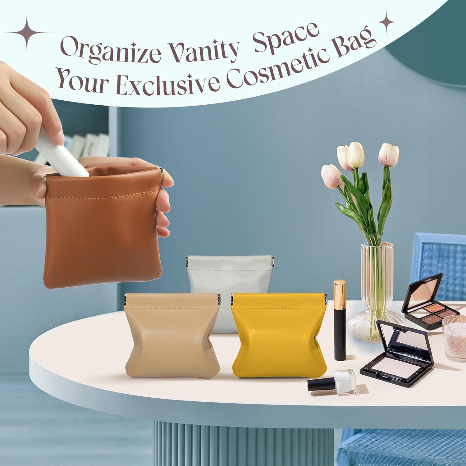 Estuche de Maquillaje ISKYBOB 4 Piezas Piel PU Portátil