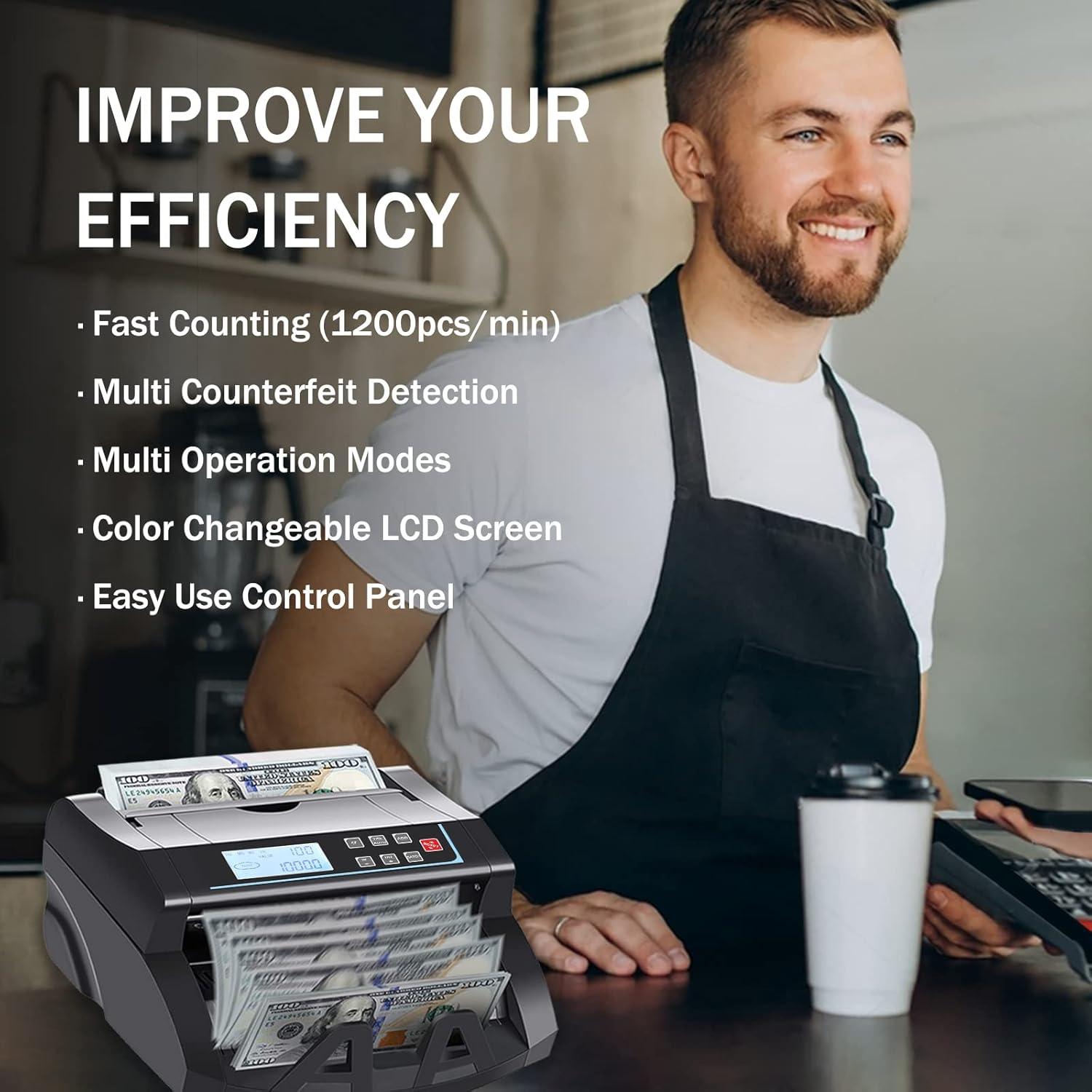 Contadora de Dinero DOMENS DMS-1580T BV con Detección UV/MG/MT/IR