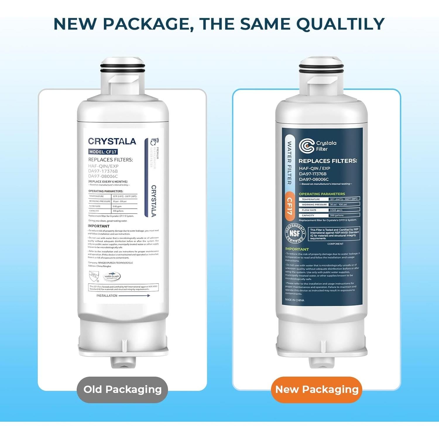 Filtro de Agua Crystala para Refrigerador Samsung DA97-17376B