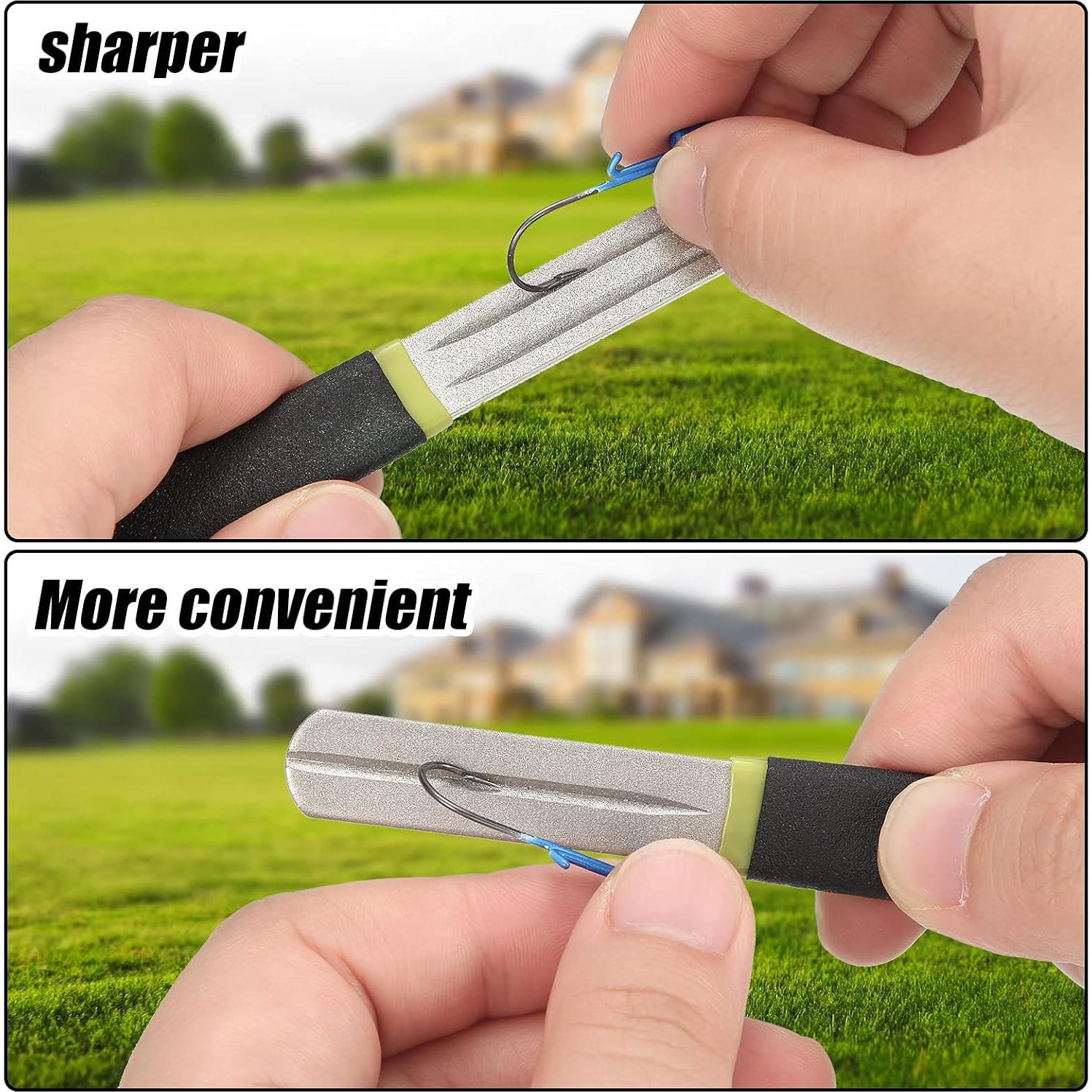 Afilador de Anzuelos Skylety 4 Pcs Lima de Diamante Verde