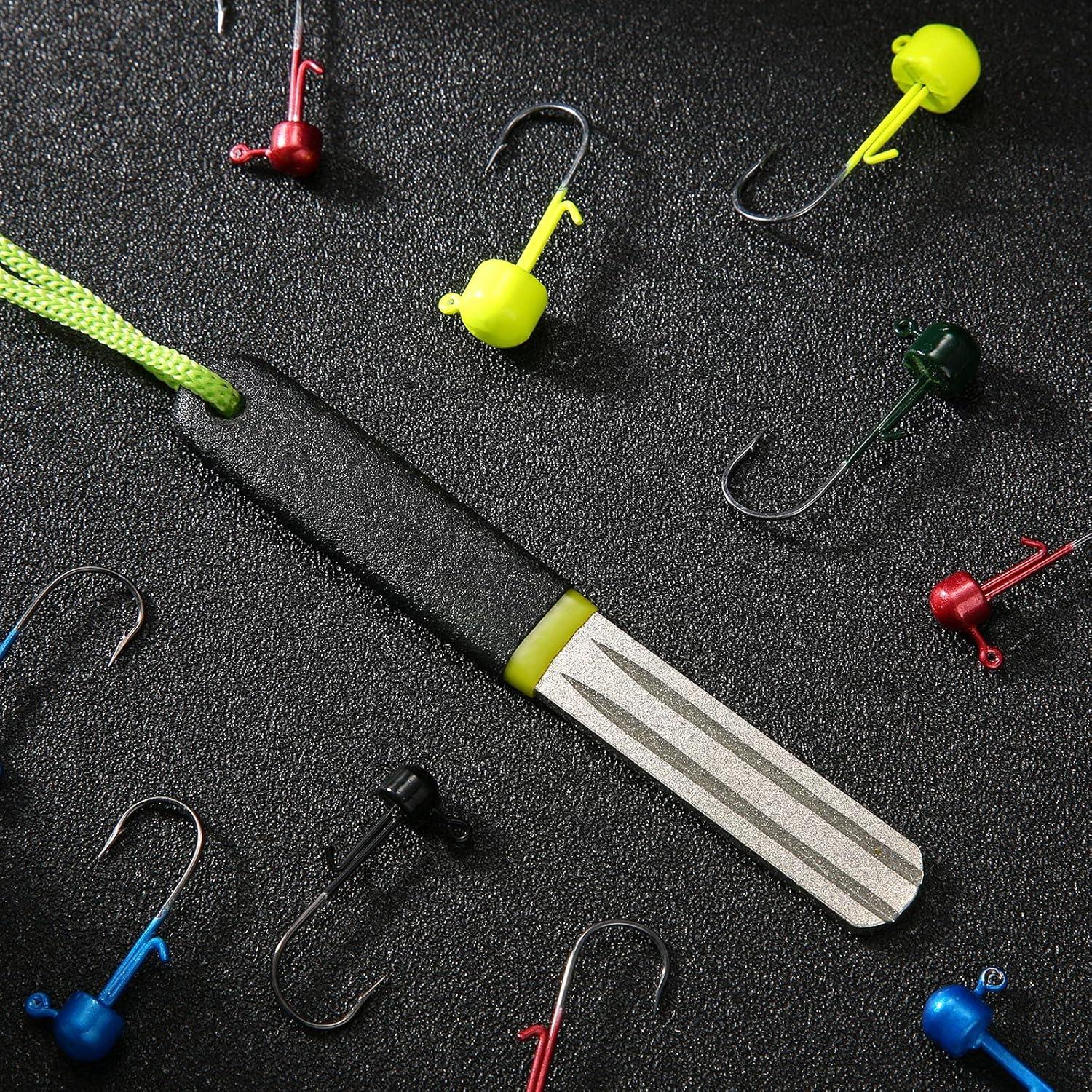 Afilador de Anzuelos Skylety 4 Pcs Lima de Diamante Verde