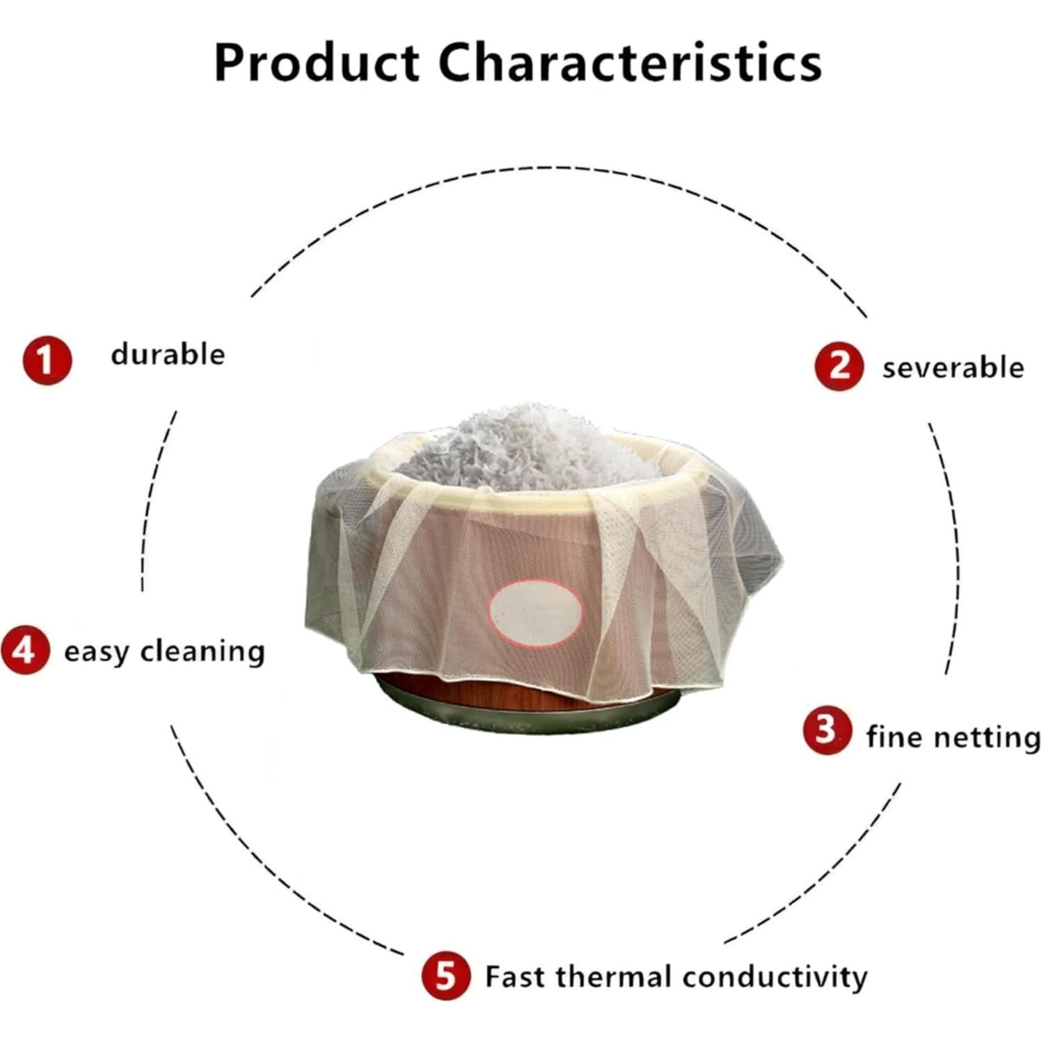 Red de Cocina Antiadherente Dawcrow para Arroz 115x100 cm