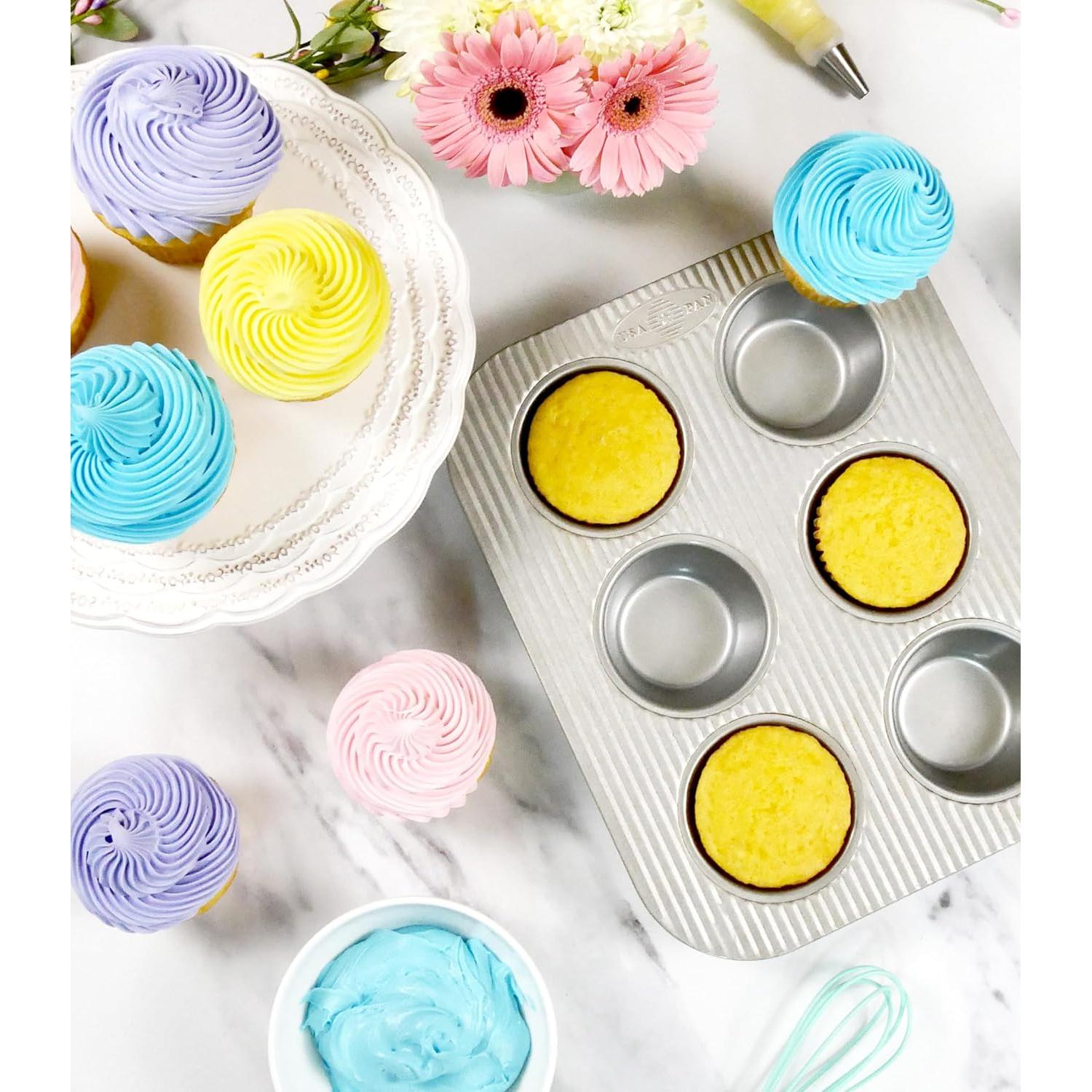 Molde para Muffins USA Pan 6 Tazas Acero Aluminizado