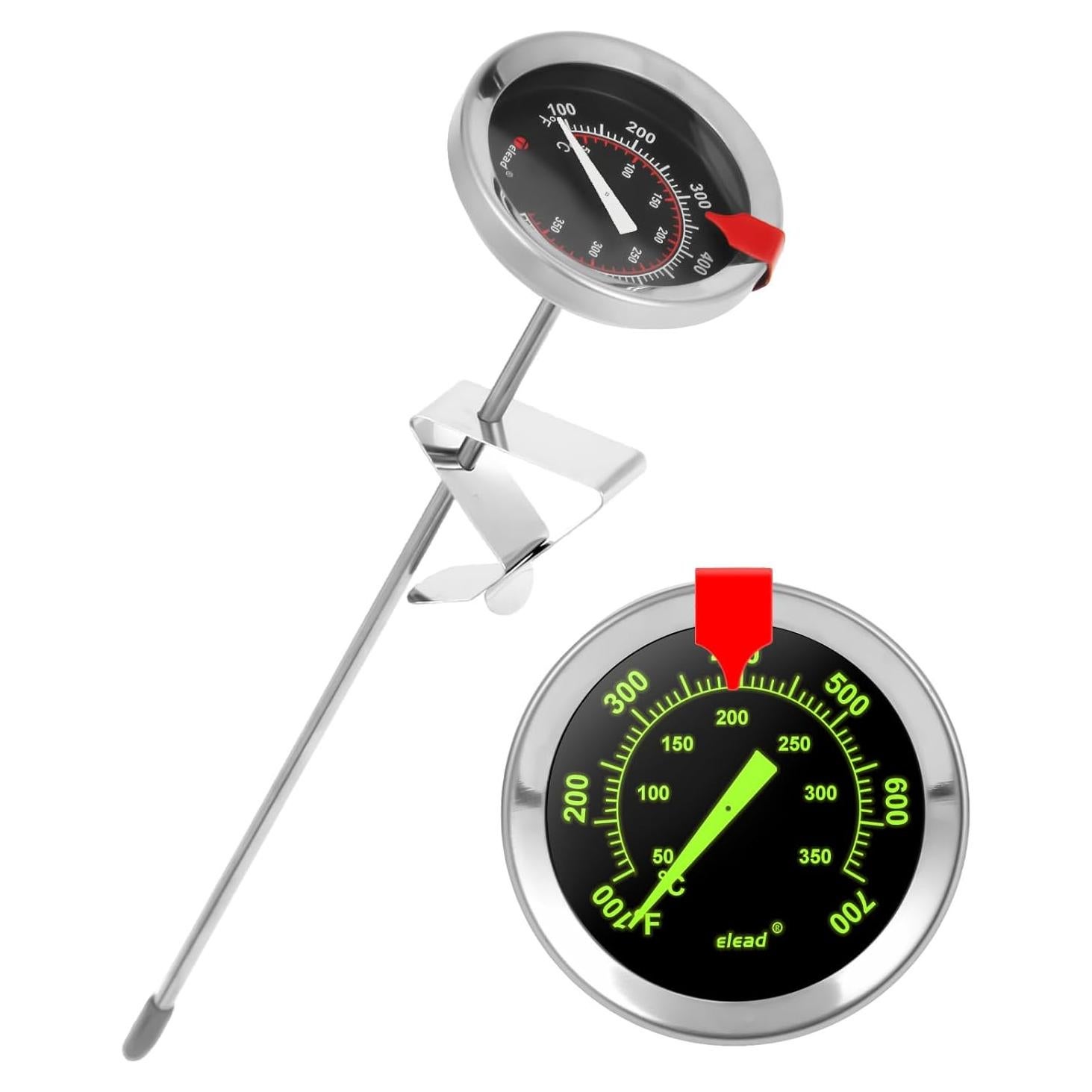 Termómetro de Freír y Caramelo Telead 9" Negro Impermeable