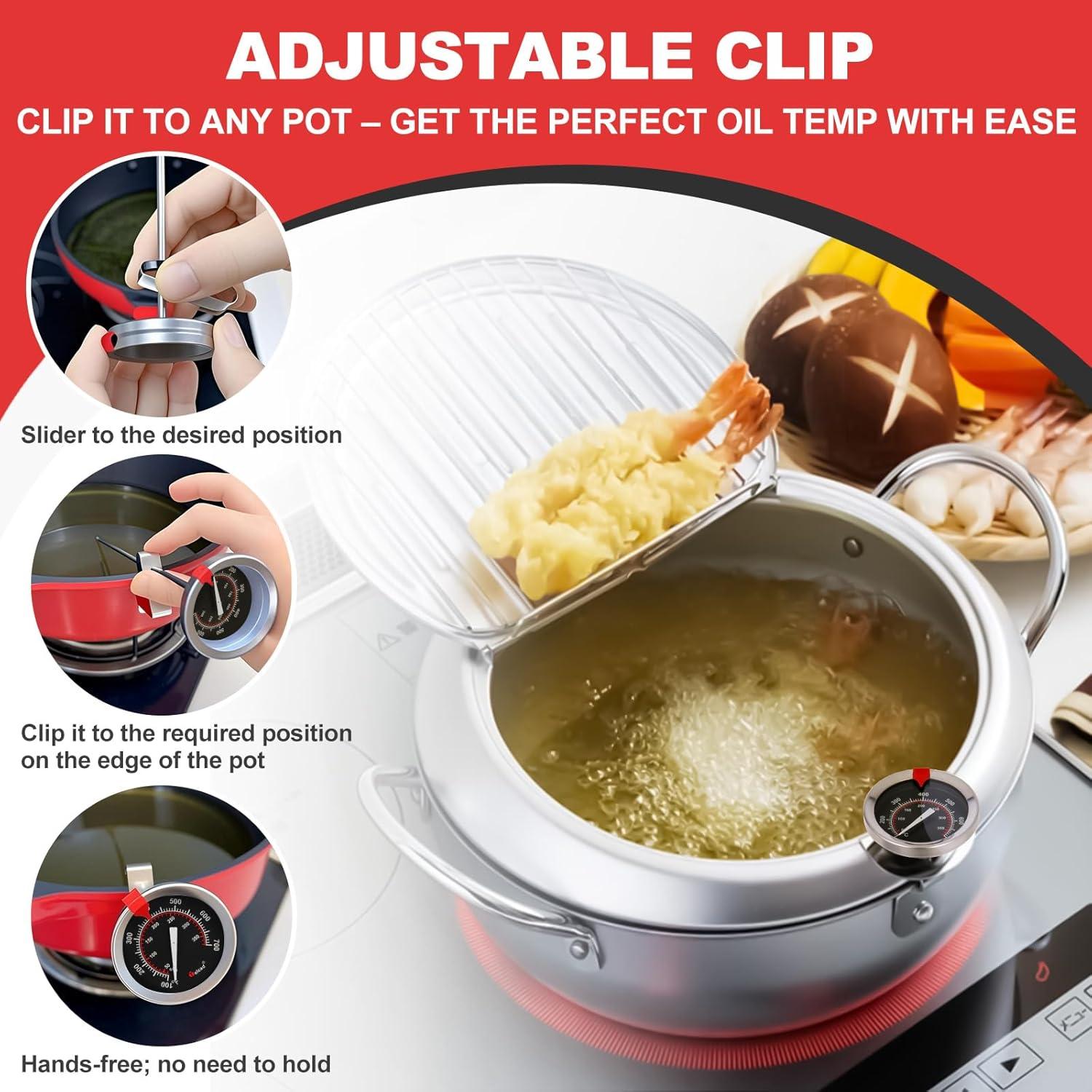 Termómetro de Freír y Caramelo Telead 9" Negro Impermeable