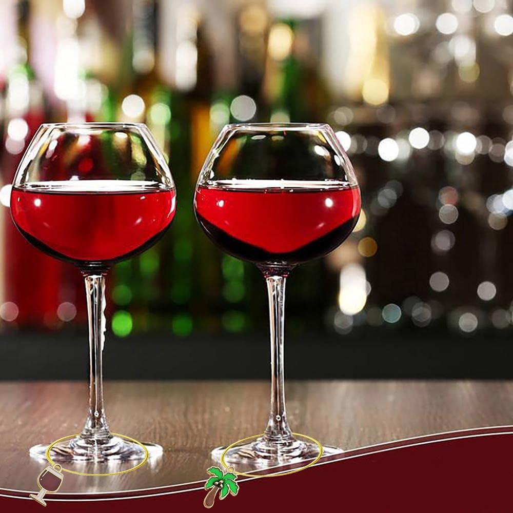 WOCRAFT 25 Juegos de Marcadores de Copas de Vino Playa