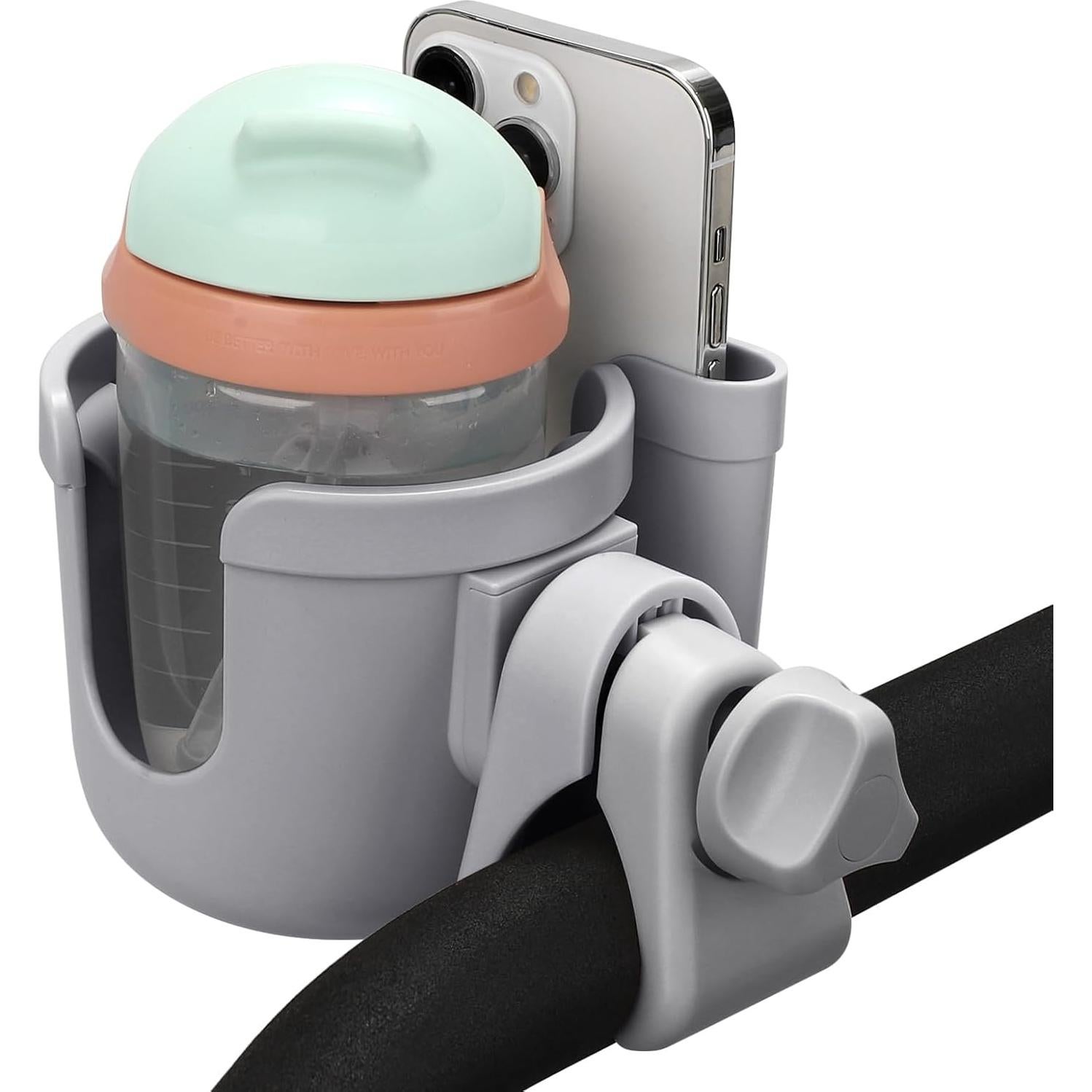 Soporte para Taza y Teléfono Accmor 2-en-1 Universal Gris