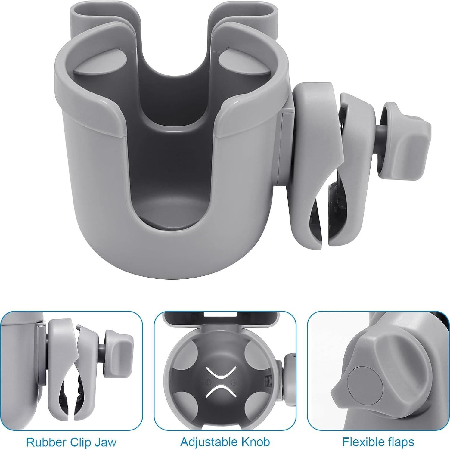 Soporte para Taza y Teléfono Accmor 2-en-1 Universal Gris