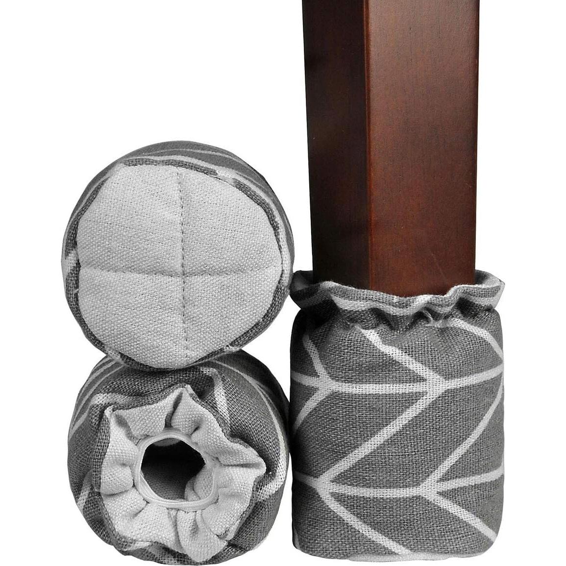 Fundas Protectores de Patas de Muebles Yoption, Lino Gris, 16 Pzas