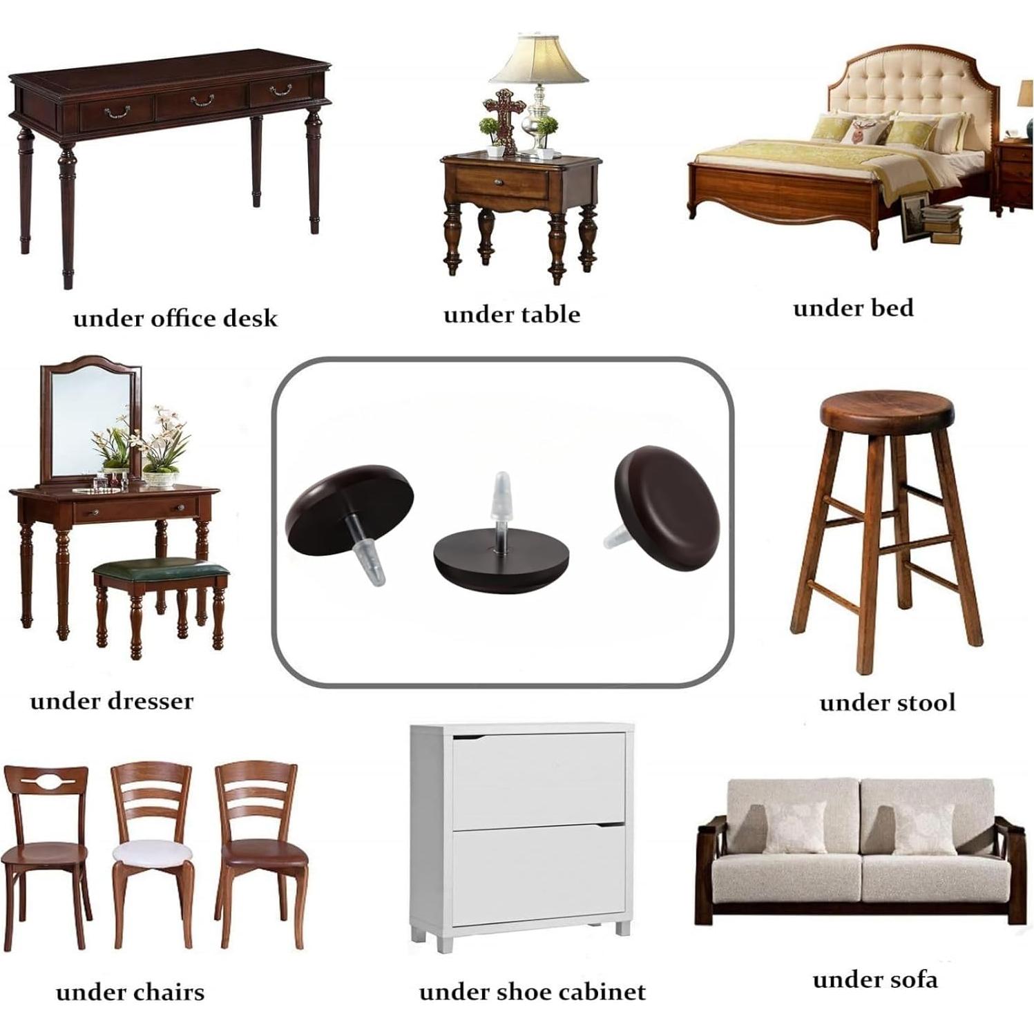 Deslizadores de Muebles Furnigear PTFE 3.81 cm 12 Pack