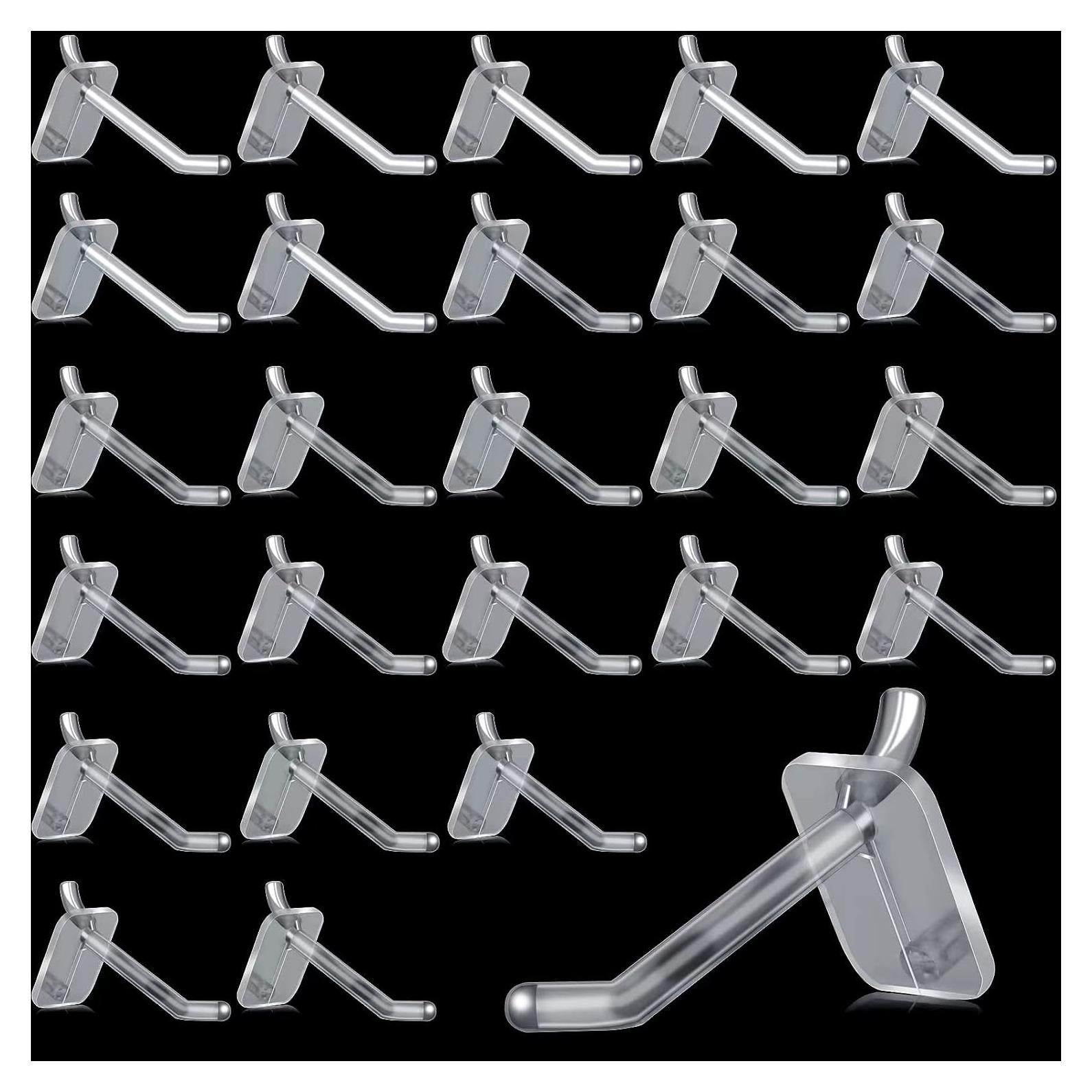 120 Ganchos de Tablero de Clavos Sawysine Plástico Transparente
