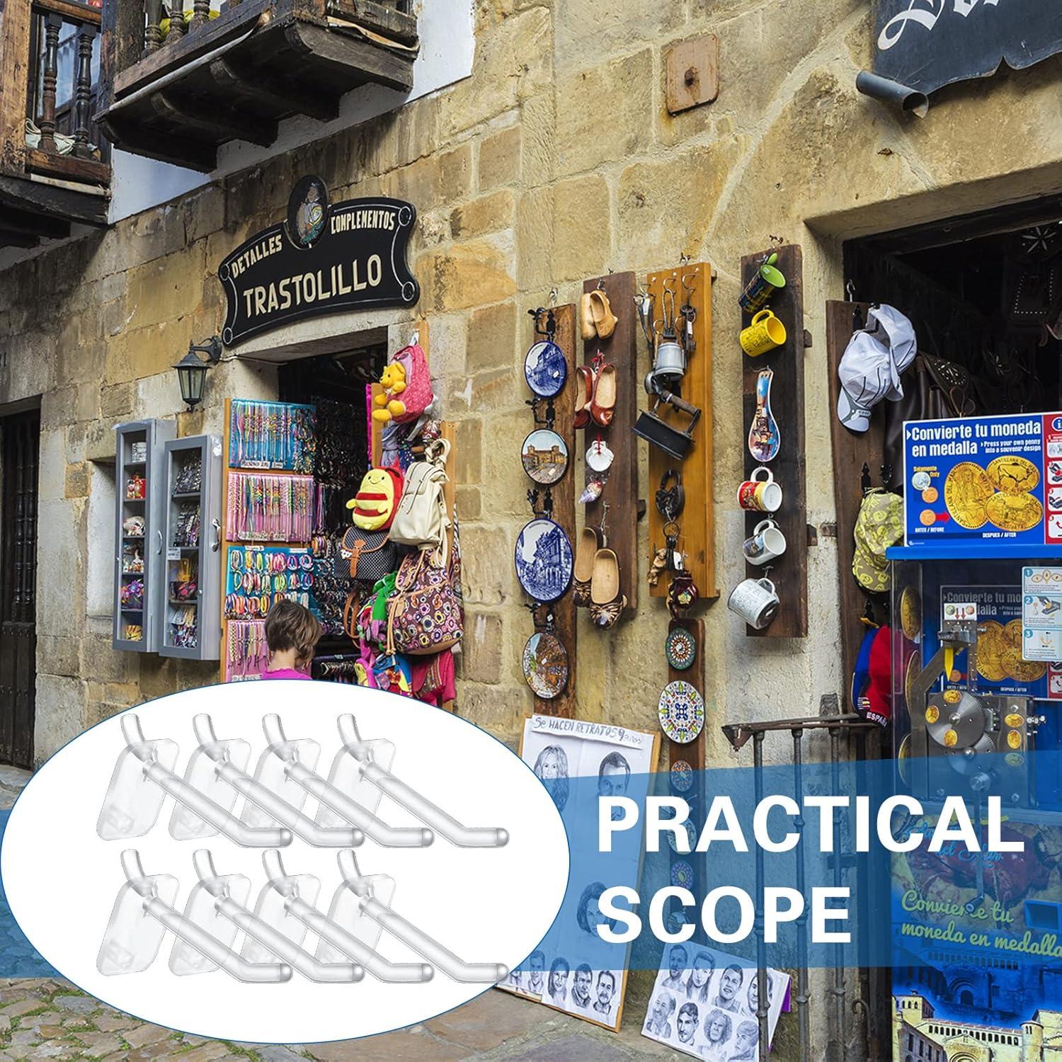 120 Ganchos de Tablero de Clavos Sawysine Plástico Transparente