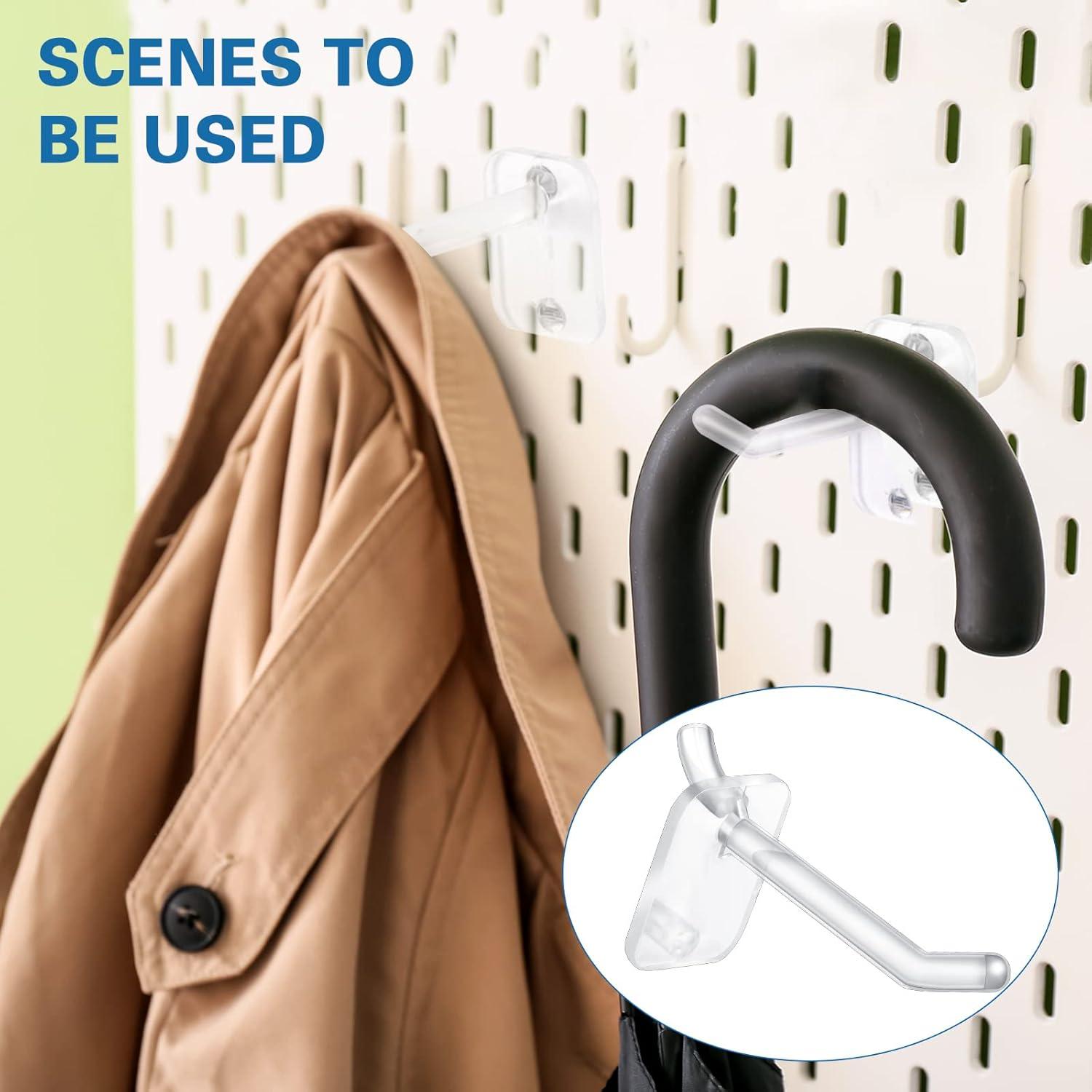 120 Ganchos de Tablero de Clavos Sawysine Plástico Transparente