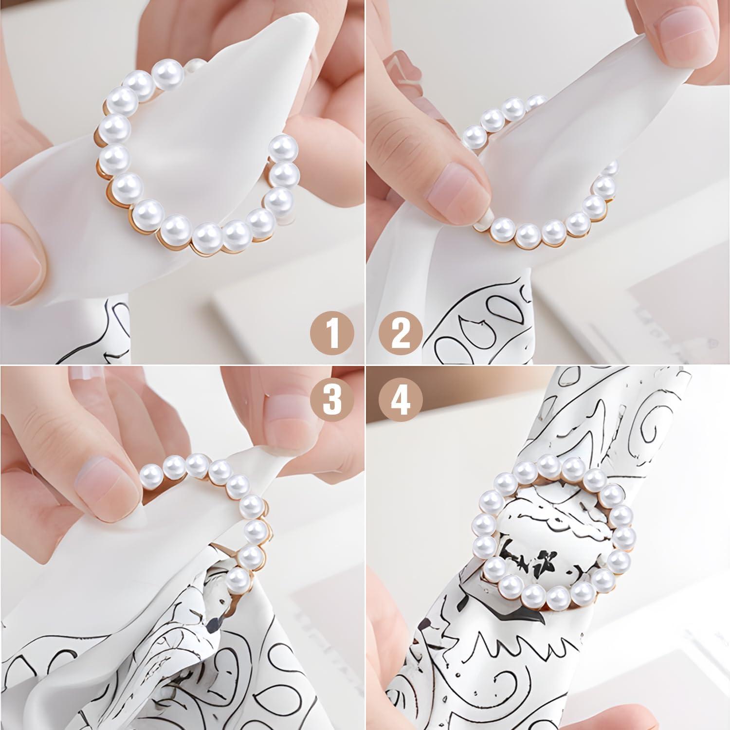 4 Clips de Anillo para Bufanda Tasodin - Elegantes y Versátiles