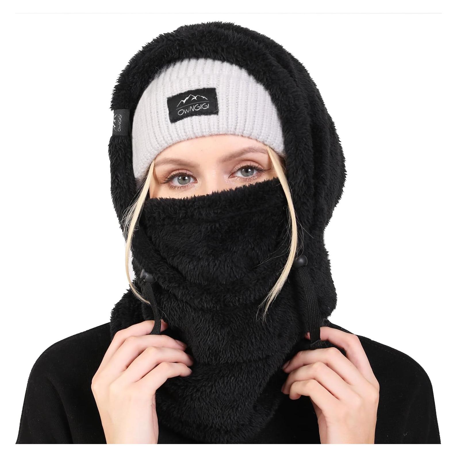 Pasamontañas de Invierno OWNGIGI Unisex Negro Talla Única