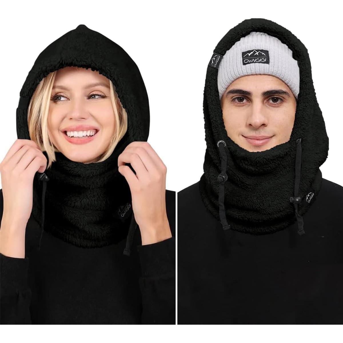 Pasamontañas de Invierno OWNGIGI Unisex Negro Talla Única