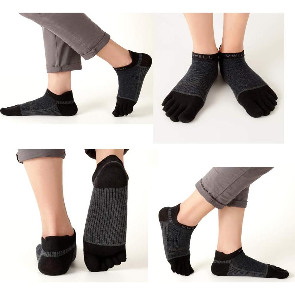 Calcetines de Dedos VWELL Algodón Peinado 4 Pares Talla 7-11