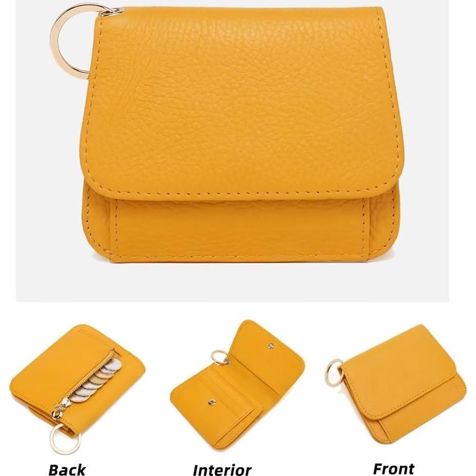 Billetera Pequeña Mudono Beige para Mujeres con Bloqueo RFID