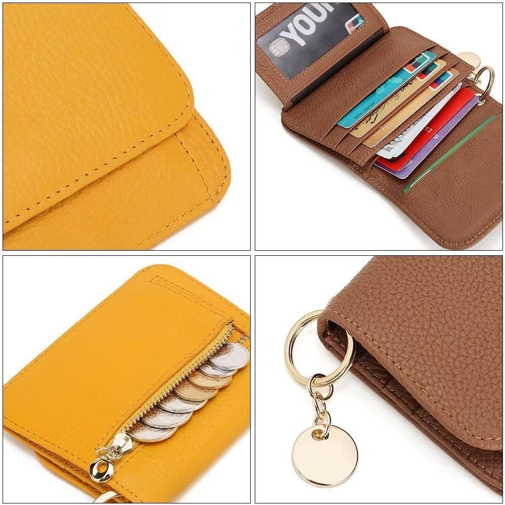 Billetera Pequeña Mudono Beige para Mujeres con Bloqueo RFID