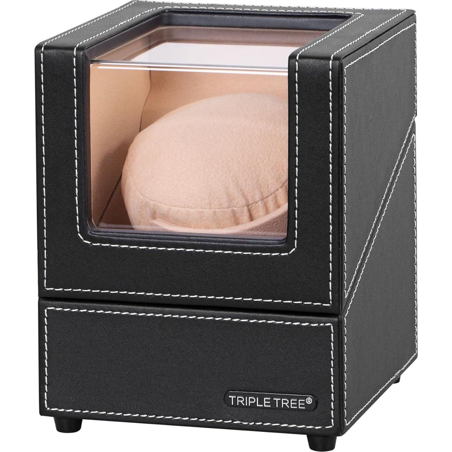 Enrollador de Relojes Automáticos DOOMOOK Individual Negro con Motor Silencioso