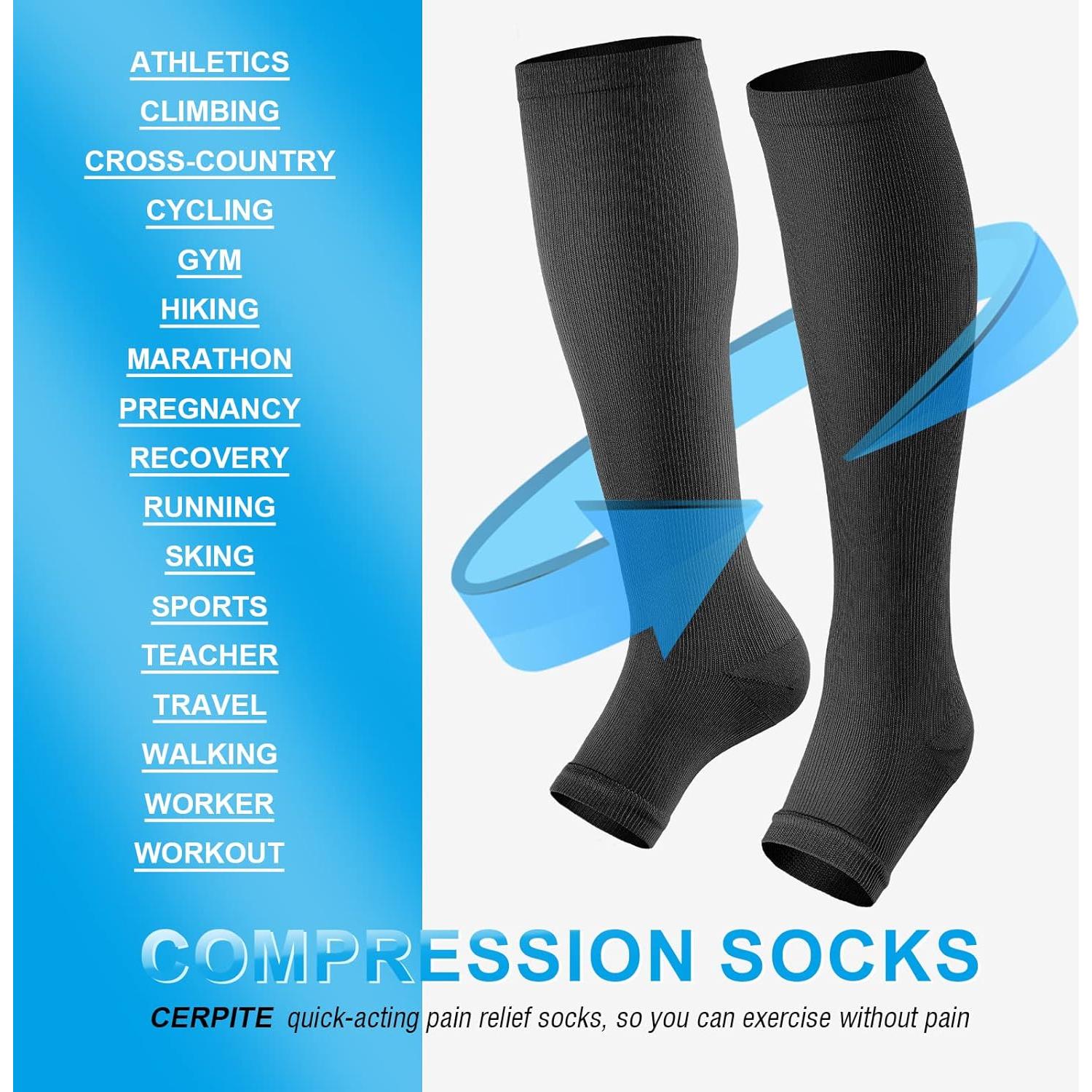 Calcetines de Compresión Abiertos Cerpit 15-20 mmHg 2 Pares