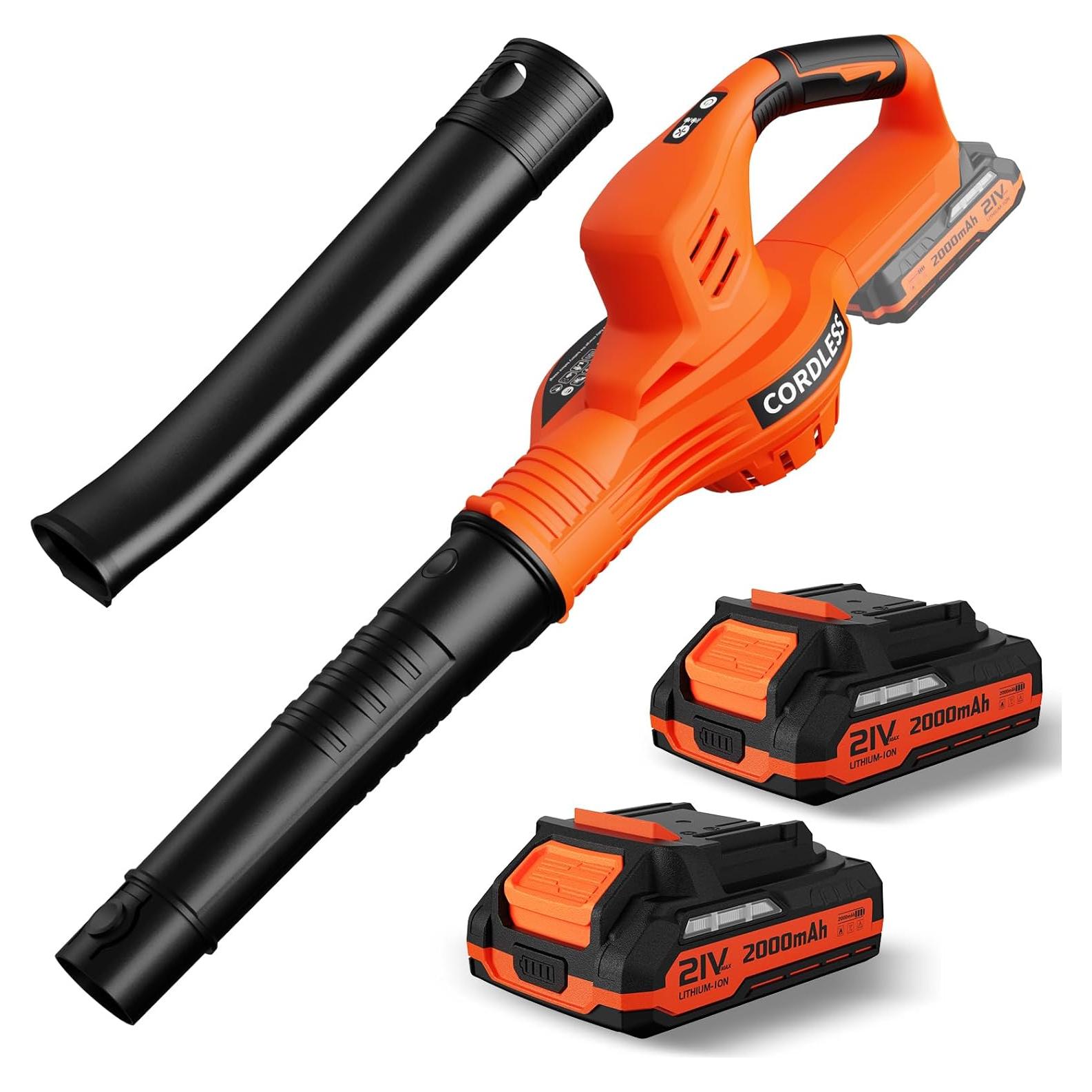 Soplador de Hojas Inalámbrico LAZYBOI 21V 2 Baterías 2.0Ah