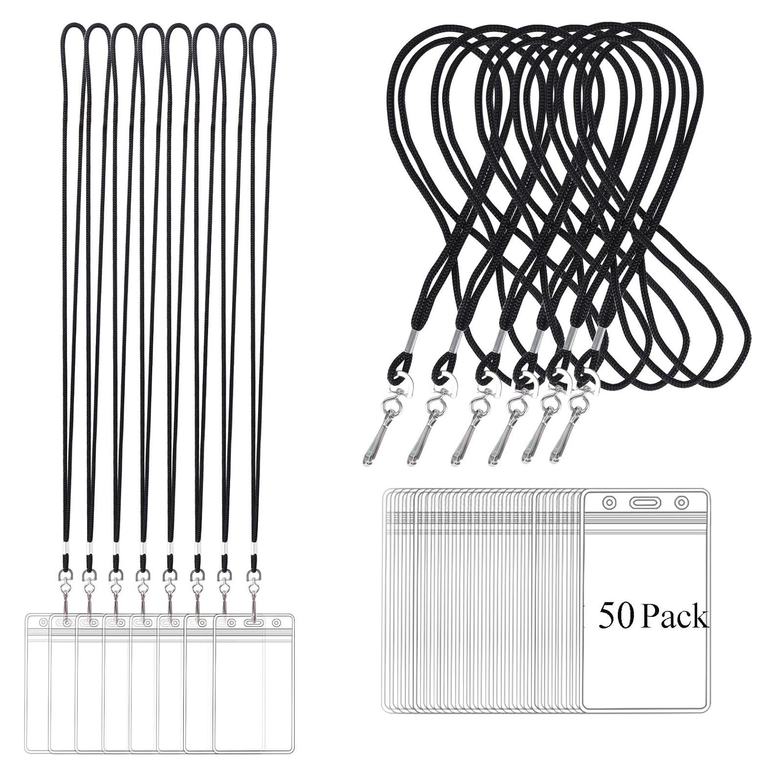 Soportes de Plástico Transparente HOSL para Etiquetas ID 50pcs