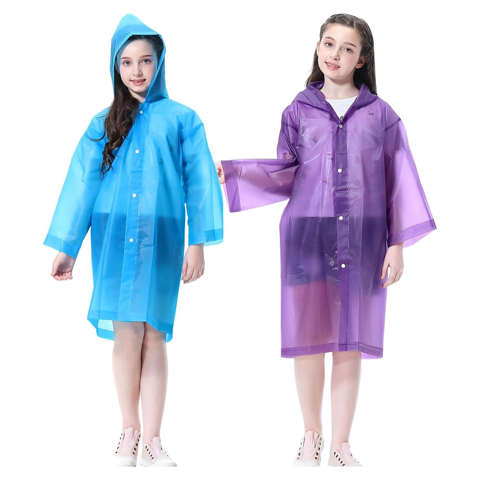Ponchos de Lluvia Reutilizables Cosowe para Niños 110x55cm