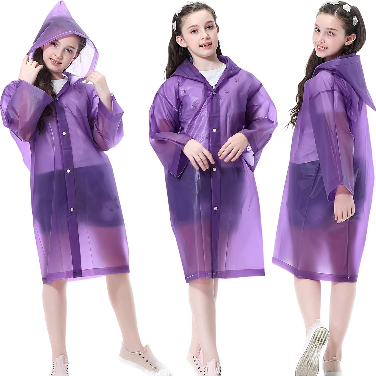 Ponchos de Lluvia Reutilizables Cosowe para Niños 110x55cm